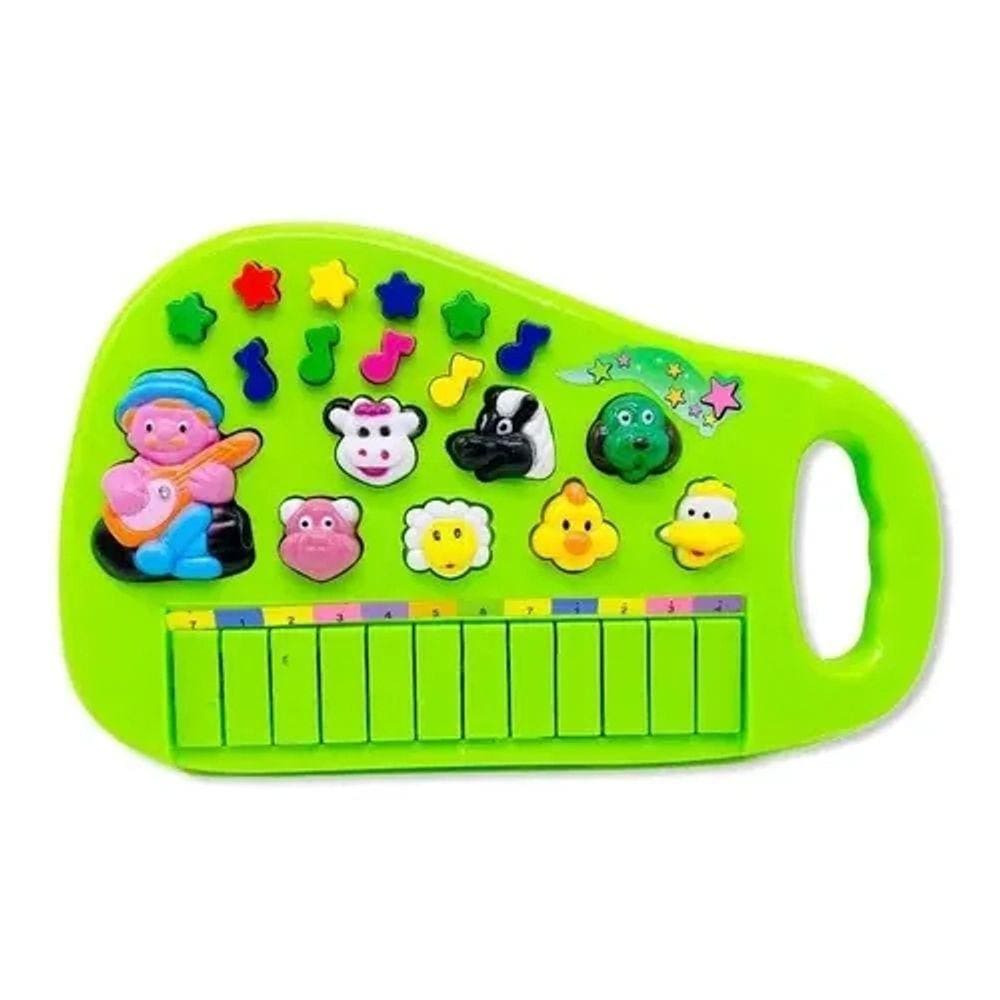 Teclado Piano Animal Infantil Sons De Bichos Fazendinha Seu Lobato