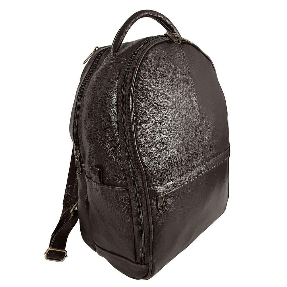 Mochila Grande de Couro Bovino Com Suporte Para Notebook - Le Voyage