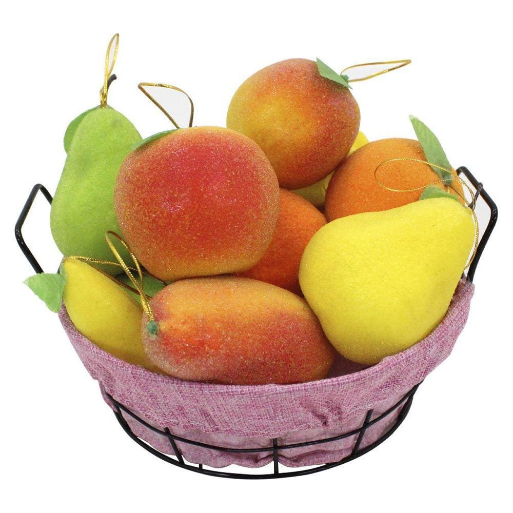 Kit Cesto Multiuso Porta Frutas Aço Inox Rosa Fruteira 25cm