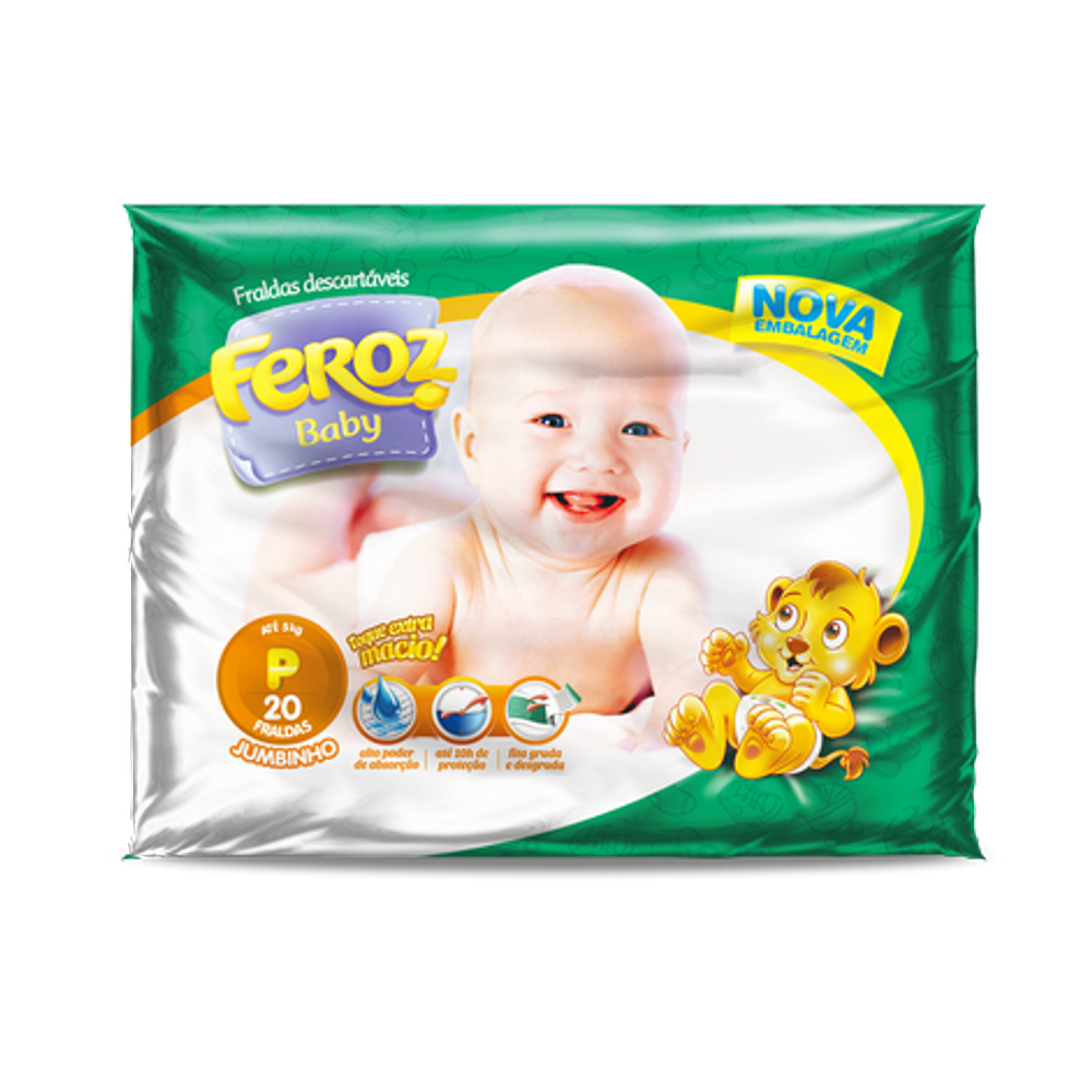 Fralda Inf Feroz Baby Jumbinho P C/20