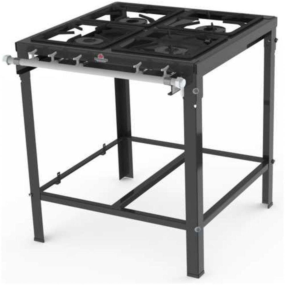 Fogão Industrial 4 Bocas Simples (c/ Registro P/ Forno) Pms-400n - Progás