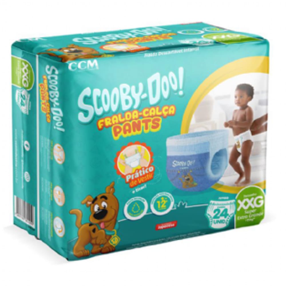 Fralda Infantil Calça Scooby Doo Jumbo Xxg/24