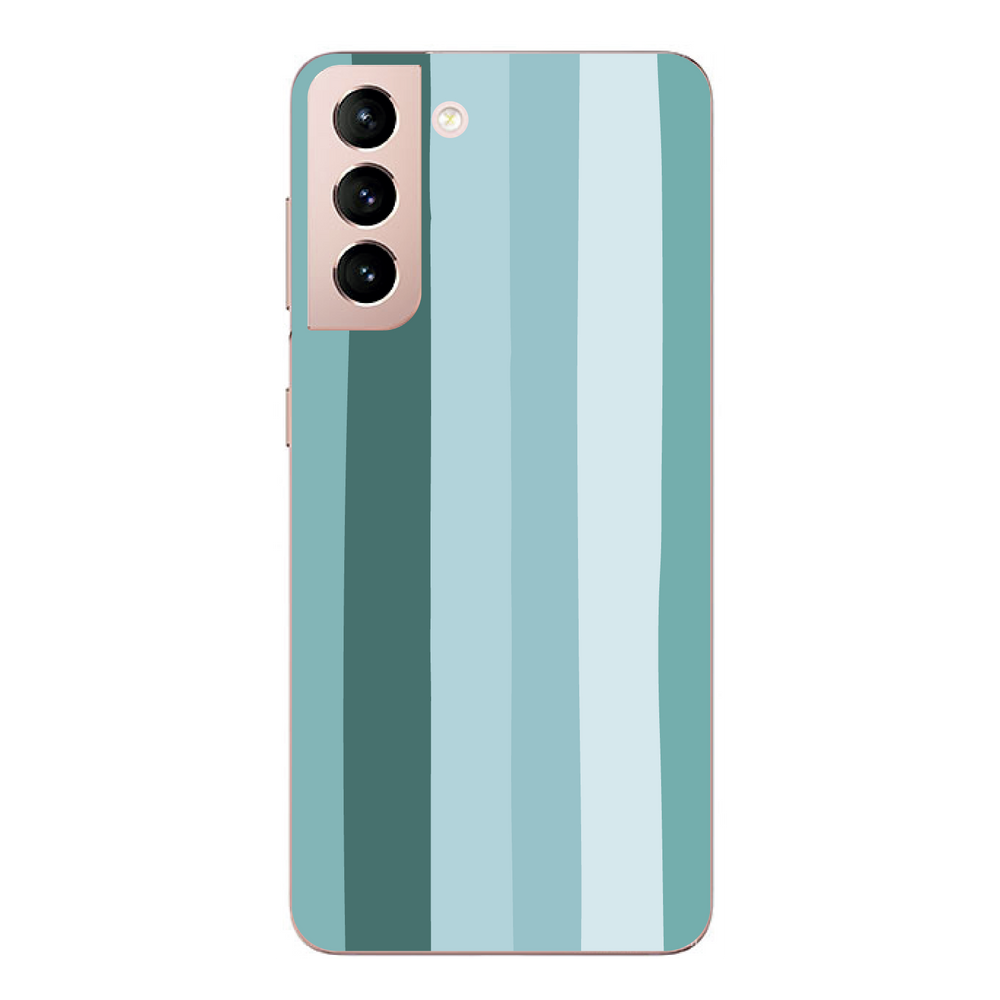 Capa Case Capinha Samsung Galaxy S21 Arco Iris Verde Água