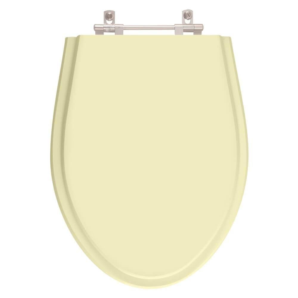 Tampa Vaso Sanitário Poliéster Marfim Para Bacia Fiori