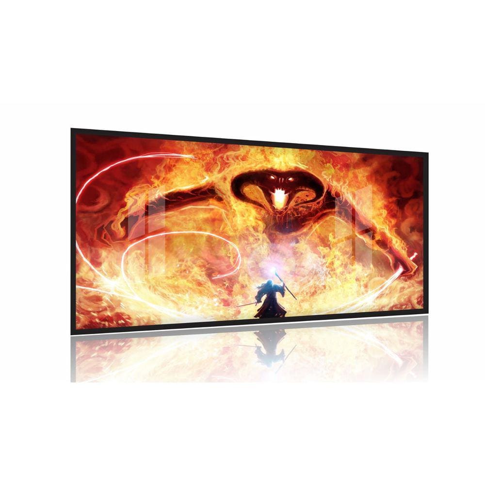 Quadro Decorativo Lord Of The Rings 130x60 Moldura Preta 2x2