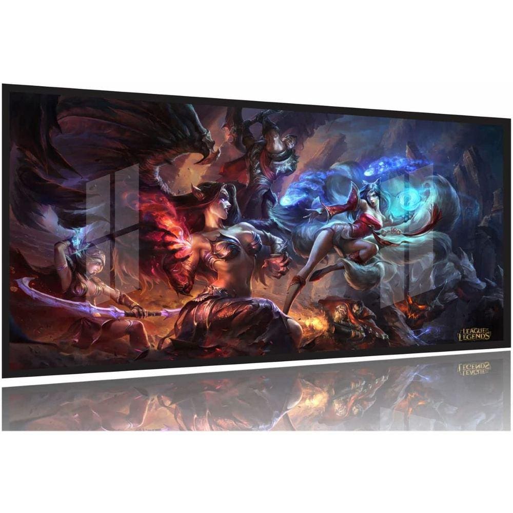 Quadros Decorativos Jogos Online Lol 130x60 Moldura Preta 2x2