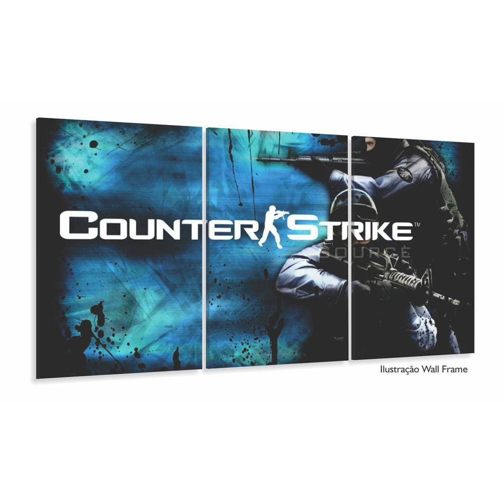 Quadro Decorativo Counter Strike 120x60 em tecido