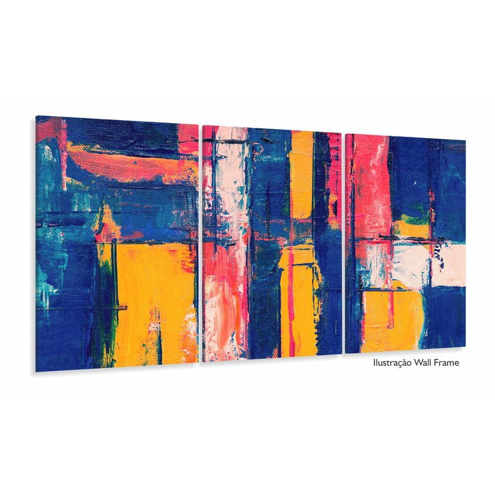 Quadros Decorativos Pintura Abstrata Em Tecido 120x60 3 peça
