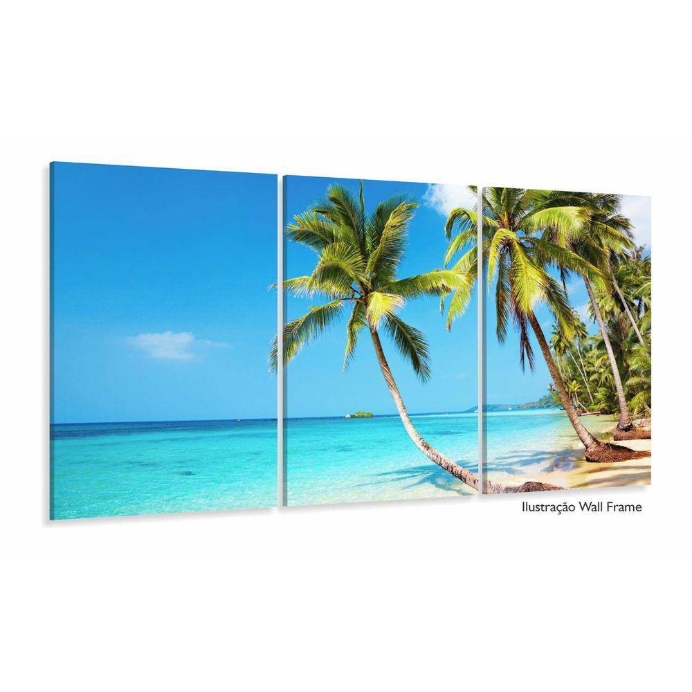 Quadro Decorativo Praia Coqueiro Hd 120x60 Quarto Sala