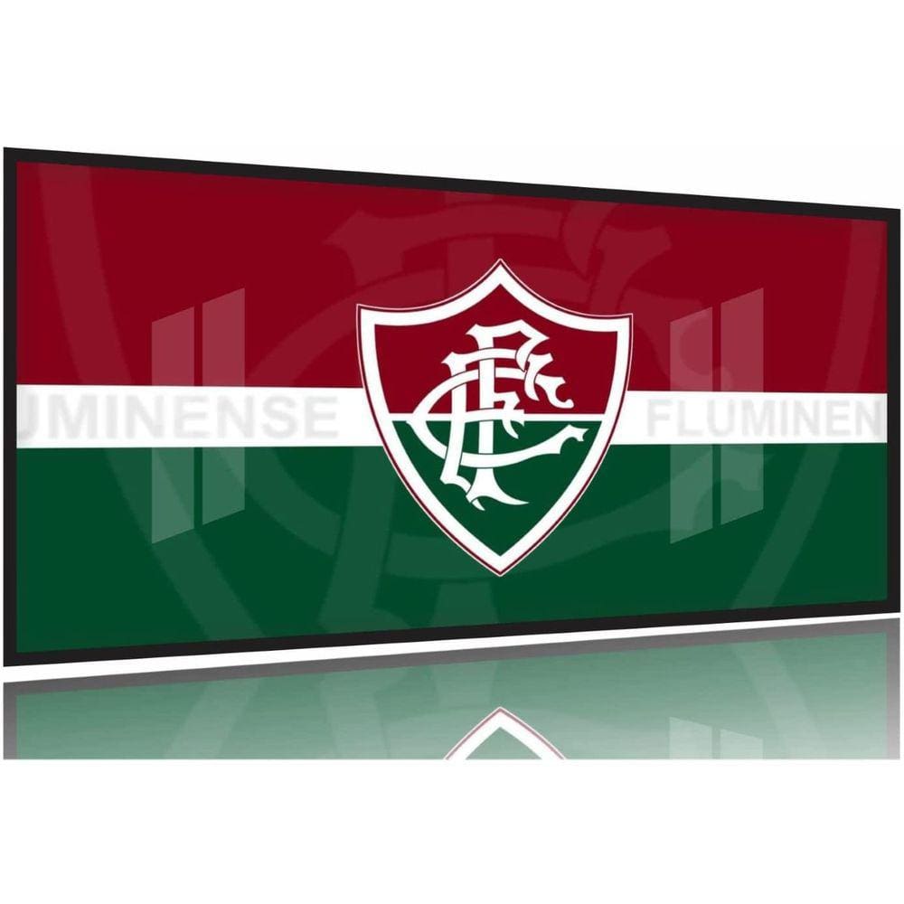 Quadro decorativo Fluminense 130x60 Moldura Preta 2x2