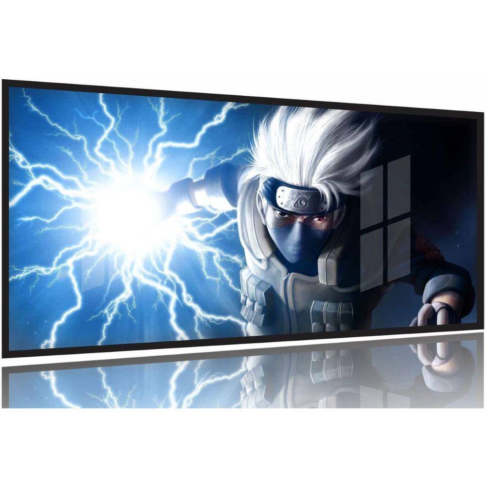 Quadro Decorativo Kakashi Sensei 130x60 Moldura Preta 2x2