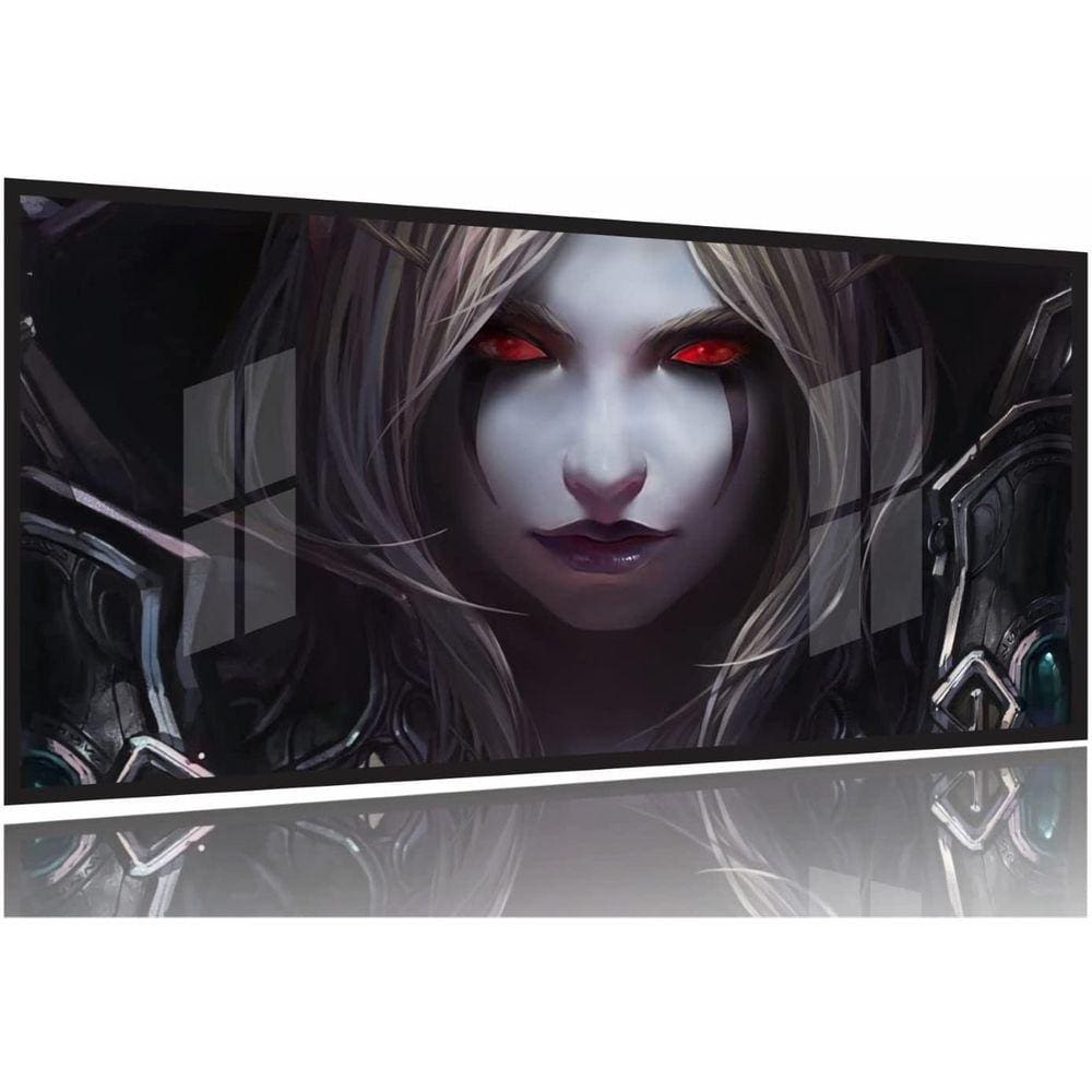 Quadro Decorativos Warcraft 130x60 Moldura Preta 2x2 m03