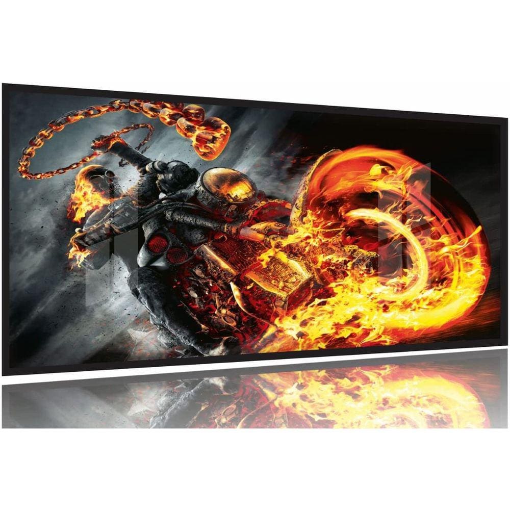 Quadro Decorativo Motoqueiro fantasma 130x60 Moldura Preta 2x2