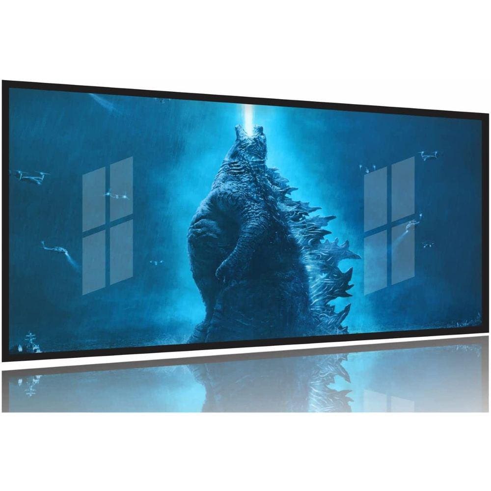 Quadro Decorativo Godzila D 5 130x60 Moldura Preta 2x2