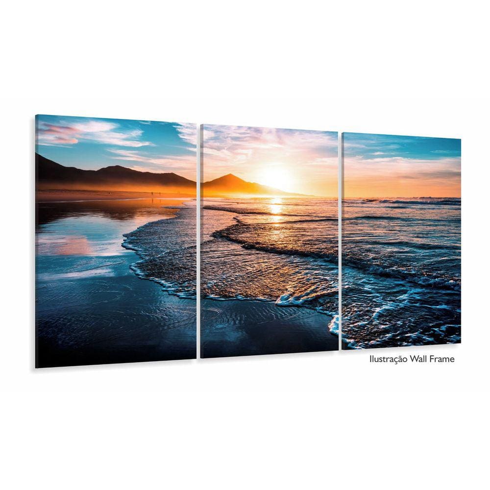Quadros Decorativos Mar Paisagem Entardecer Sala Hall 120x60