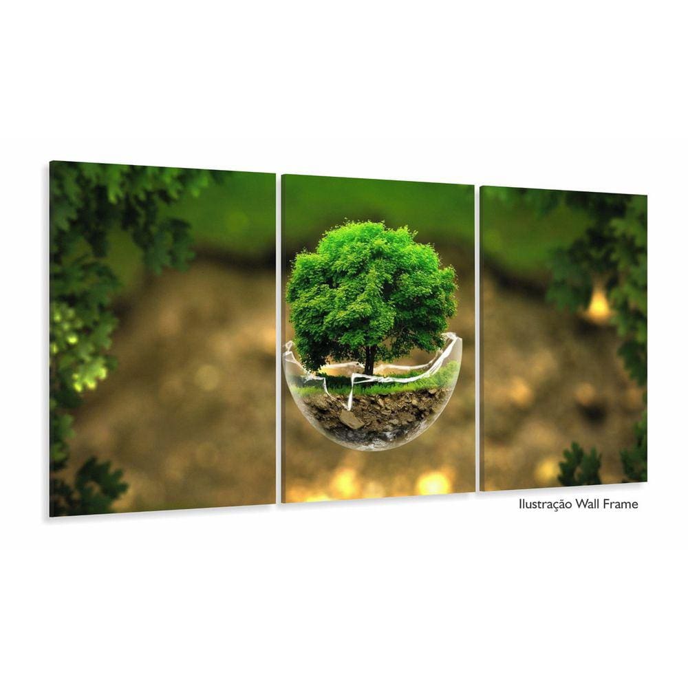 Quadros Decorativos Natureza Hd 120x60 3 peças em Tecido