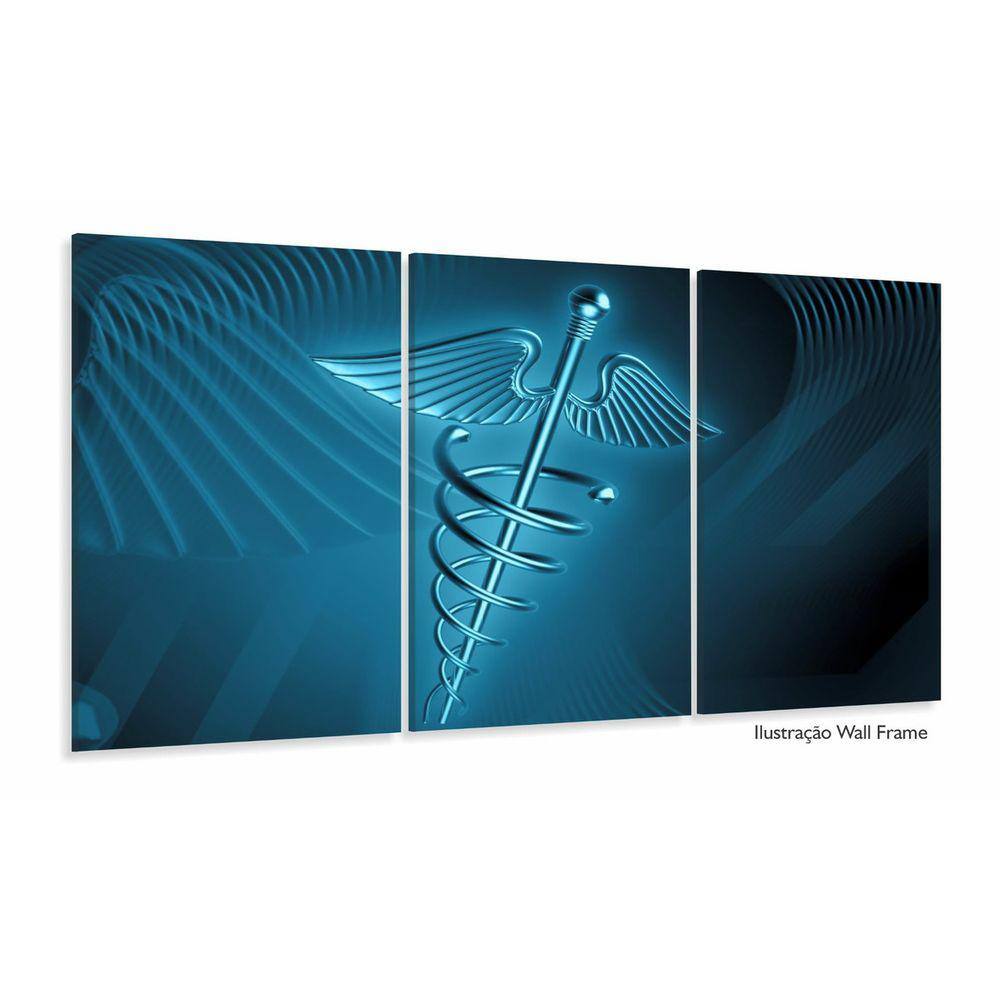 Quadros Decorativos Medicina Logo 120x60 3 peças em Tecido