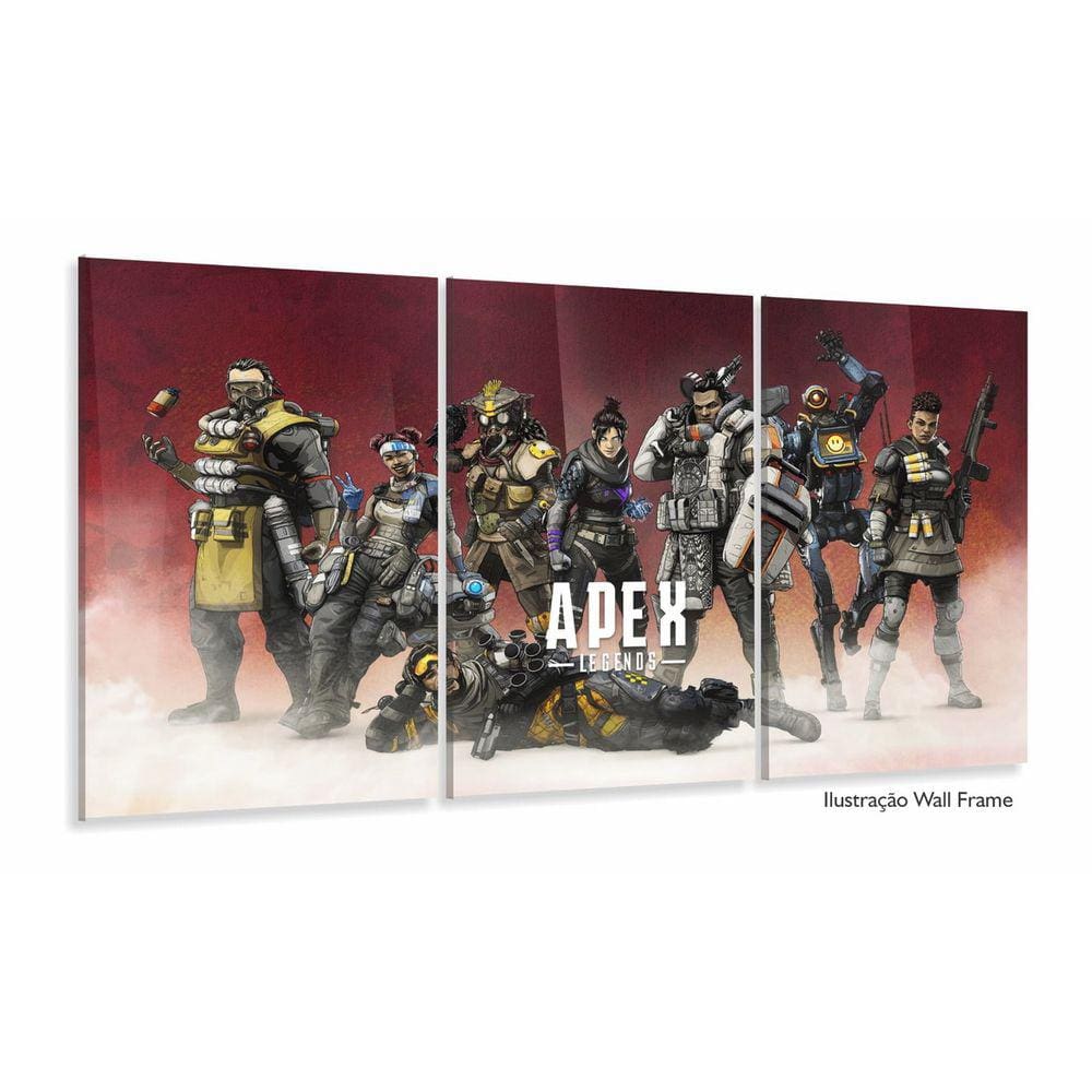 Quadro Decorativos Apex Legends com 3 peças 120x60