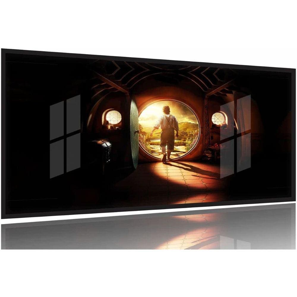Quadro Decorativo Lord-Of-The-Rings 130x60 Moldura Preta 2x2