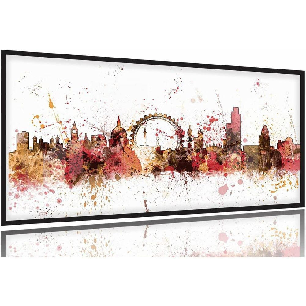 Quadro Decorativo Color Mosaico 130x60 Moldura Preta 2x2