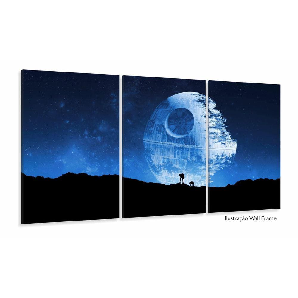 Quadro Decorativo 120x60 Sala Quarto Estrela Da Morte At-at