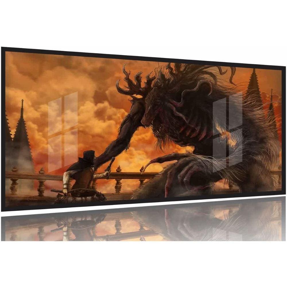 Quadro Decorativos Bloodborne 130x60 Moldura Preta 2x2