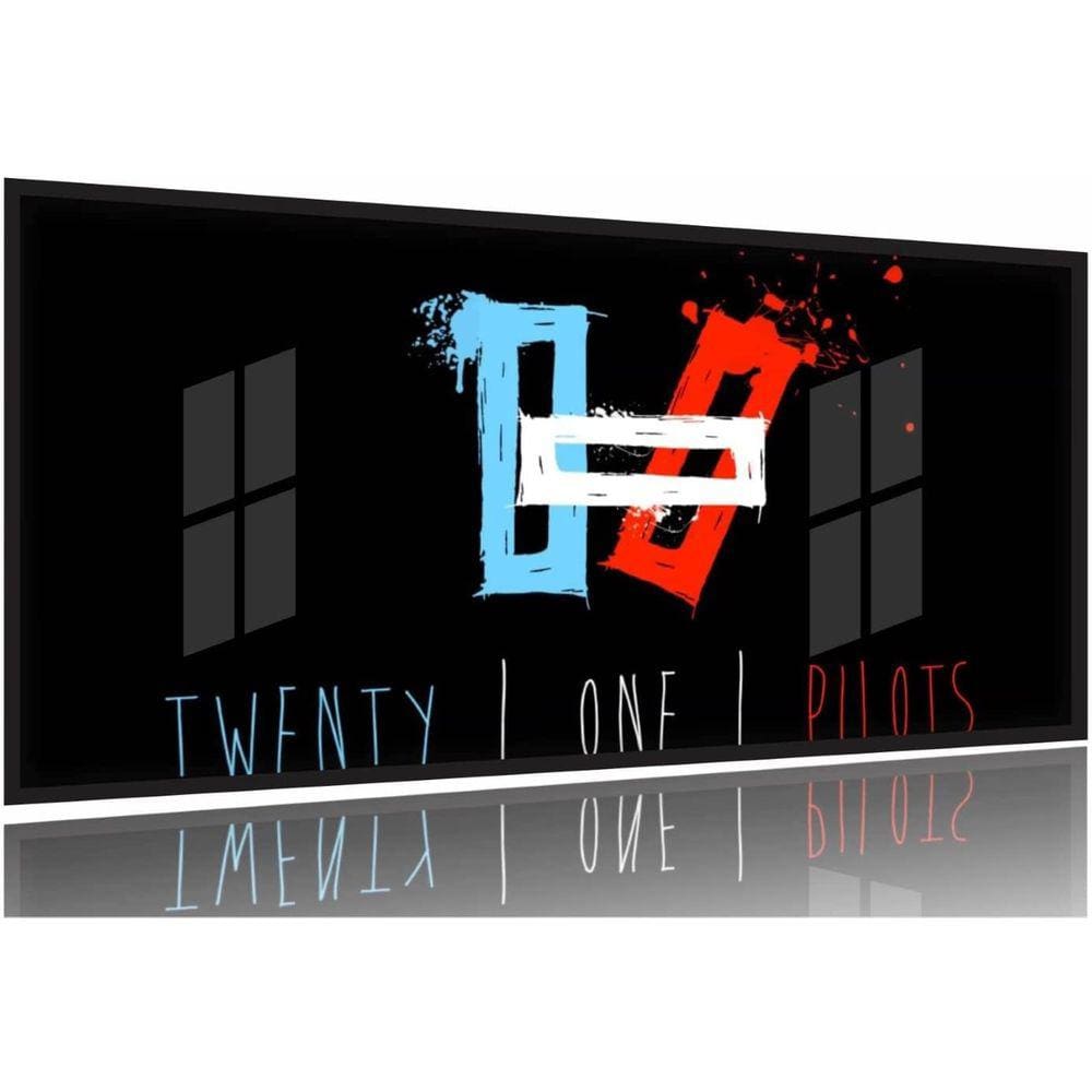 Quadro decorativo Twenty One Pilots - 130x60 Moldura Preta 2x2