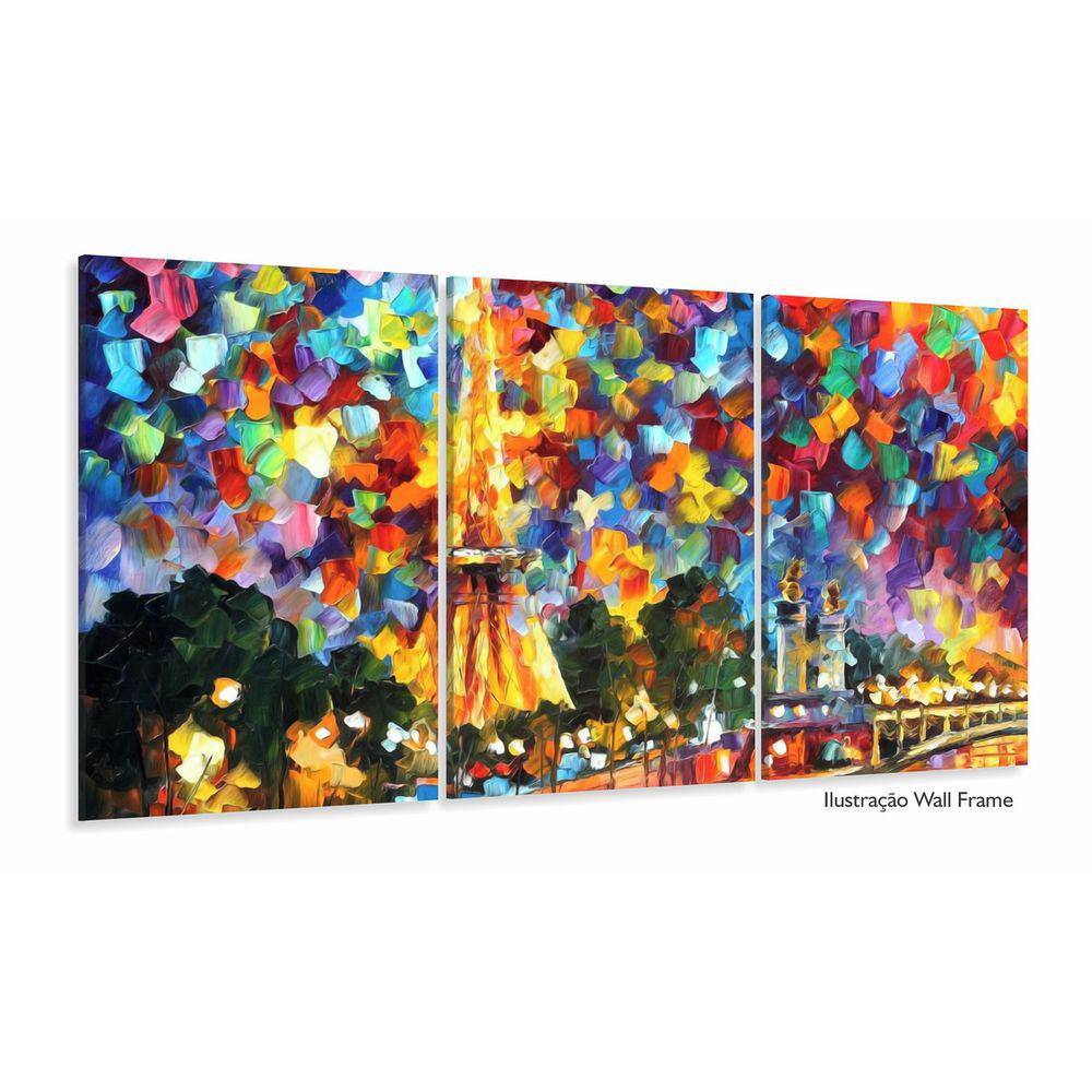 Quadro Decorativo estilo Pintura a óleo Torre 3 peças
