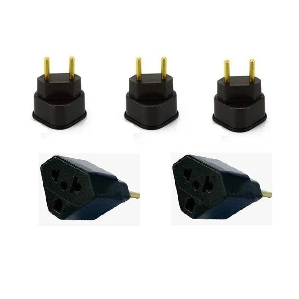 Kit 3 Adaptador Tomada Triangular, Tê , Pino - 20 Amperes
