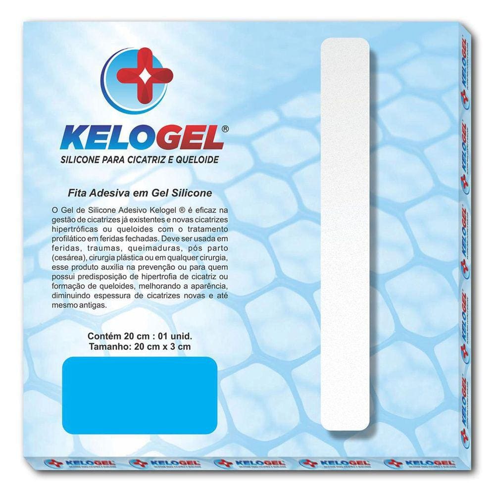 Fita Em Gel De Silicone Para Cicatriz 20Cmx3Cm Kelogel