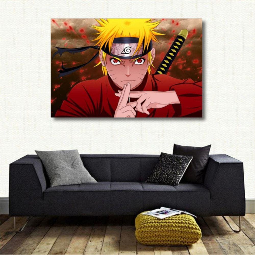 Quadro decorativo Naruto Uzumaki - Tela em Tecido