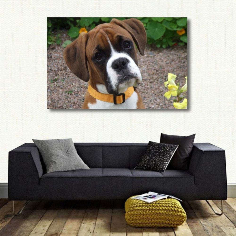 Quadro decorativo Boxer Dog com Tela em Tecido