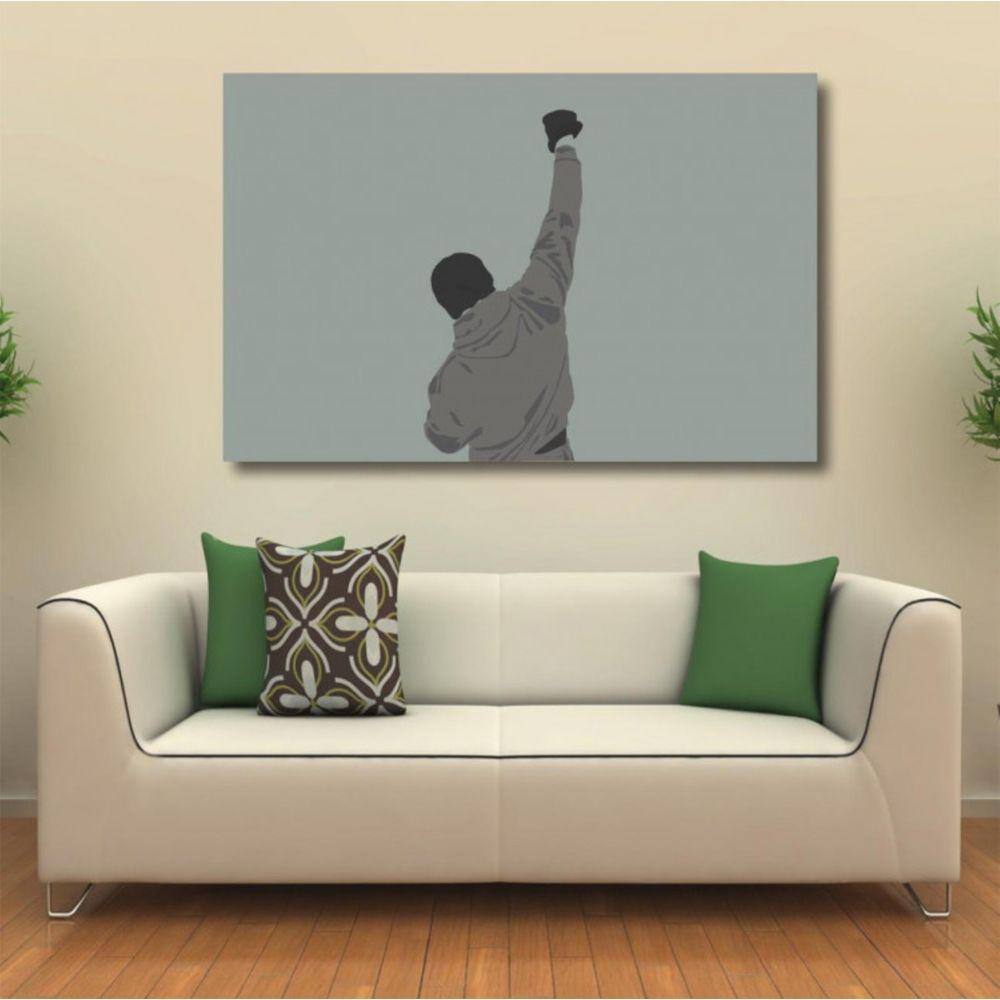 Quadro decorativo Rocky Balboa - Artístico - Tela em Tecido