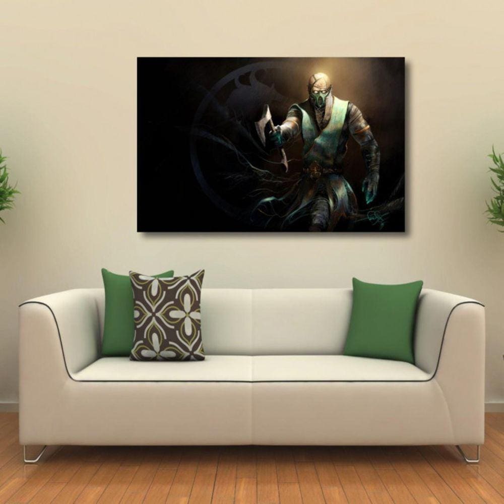 Quadro decorativo Mortal Kombat B com Tela em Tecido