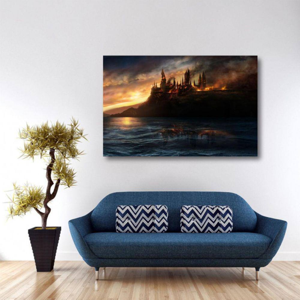Quadro decorativo Hogwarts Harry Potter Tela em Tecido