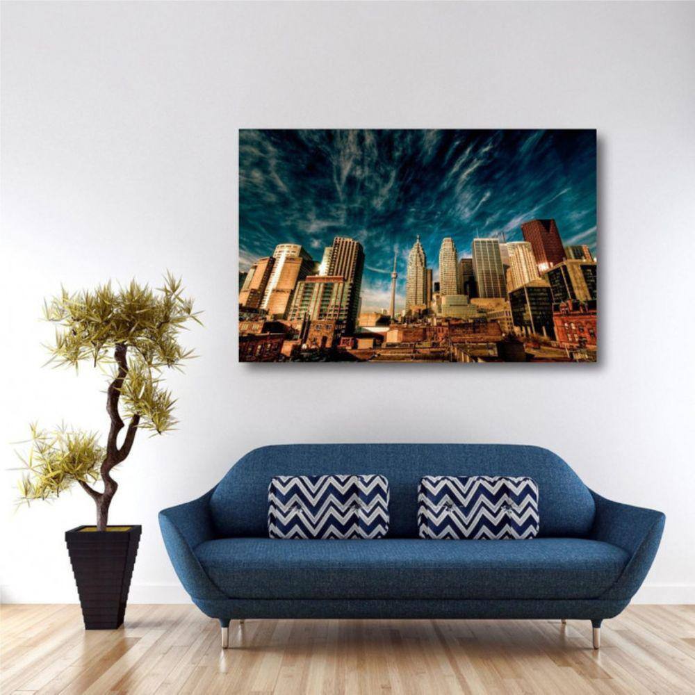 Quadro decorativo Paisagem Cidades - Artístico - Tela em Tec