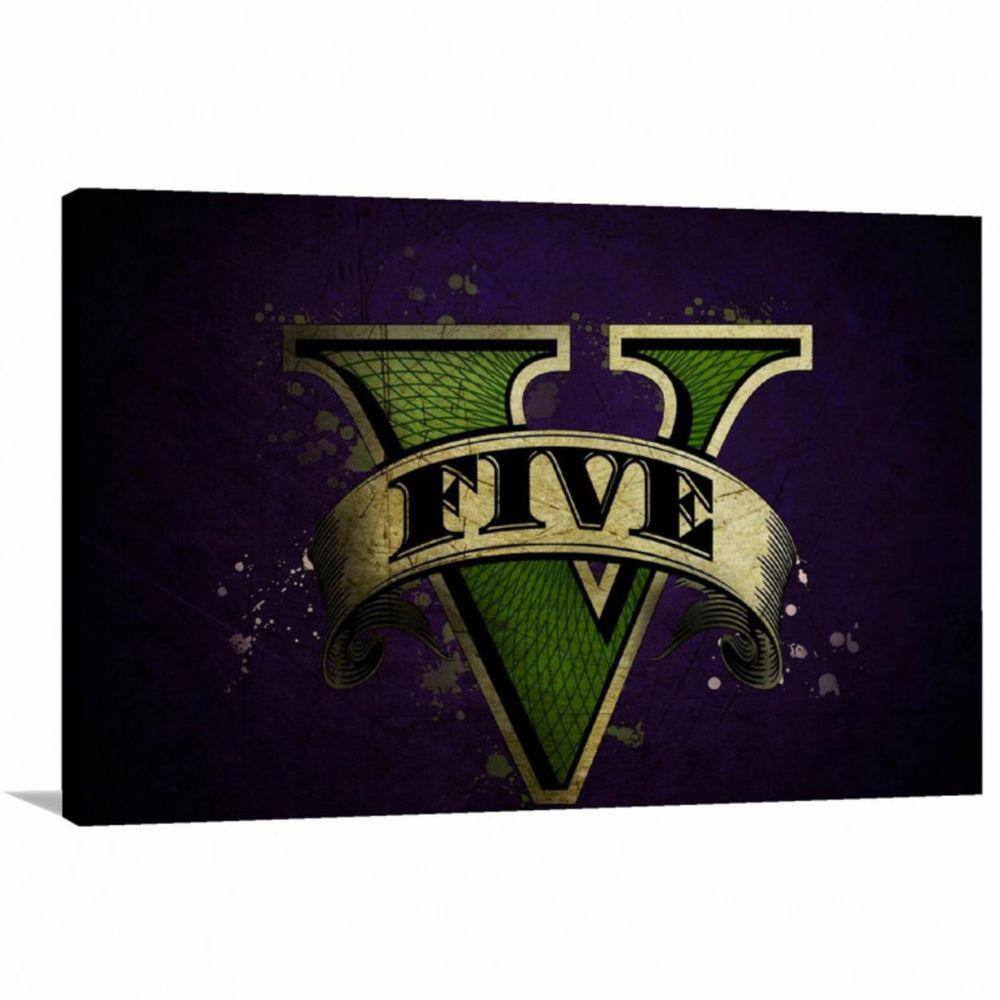 Quadro decorativo GTA V Jogos com Tela de Tecido 2