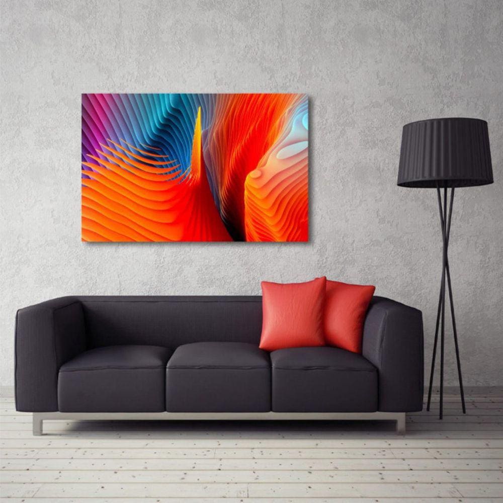 Quadro Abstrato decorativo com Tela em Tecido.