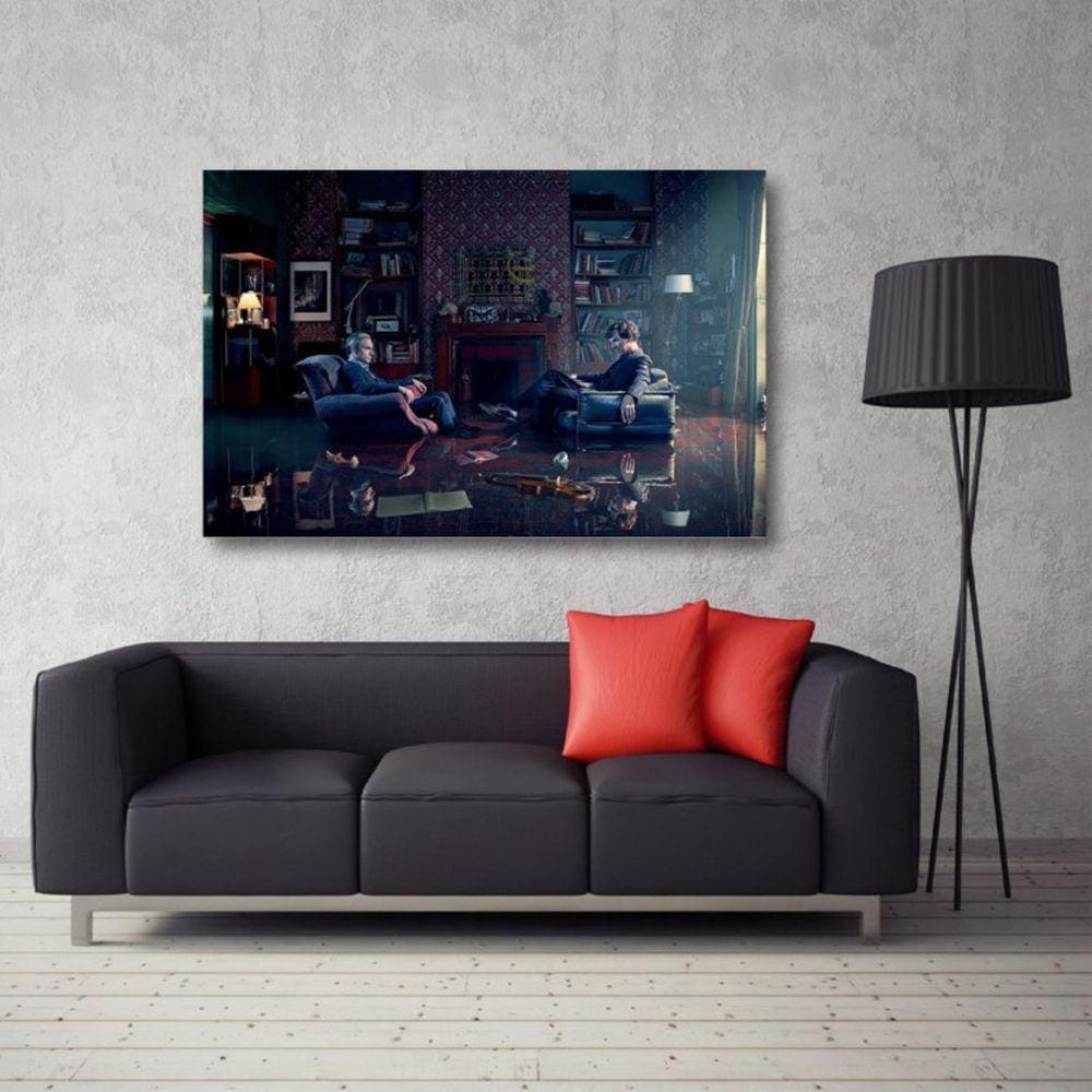 Quadro decorativo Sherlok Holmes com Tela em Tecido