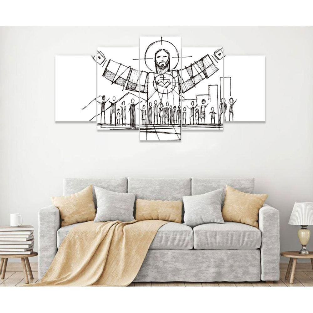 Quadro Decorativo Sala Quarto Escritório Jesus Braços Aberto
