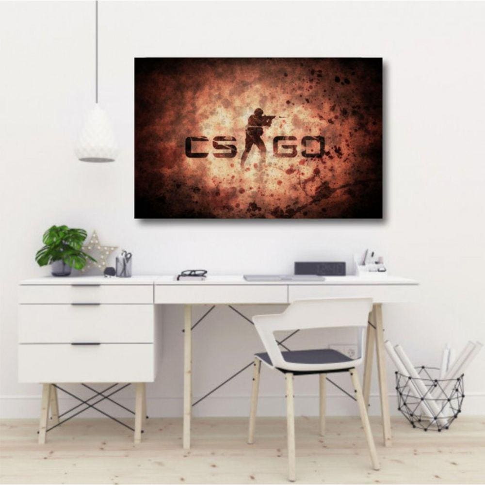 Quadro decorativo CSGO Jogos FPS - Tela em Tecido