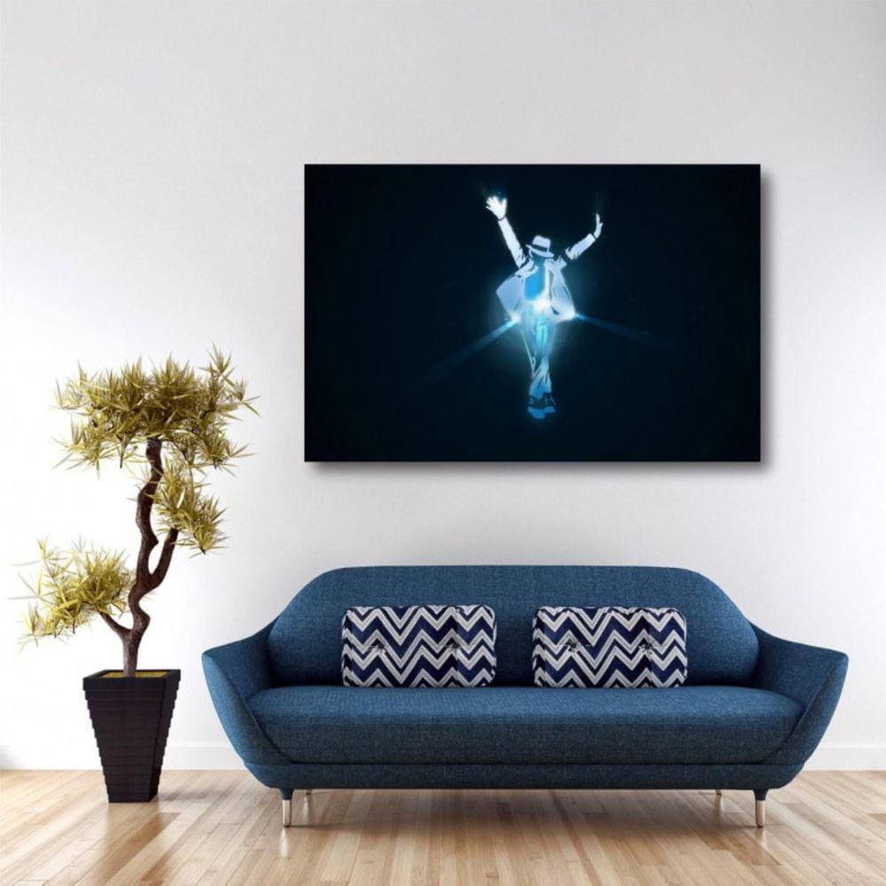 Quadro decorativo Michael Jackson com Tela em Tecido 2
