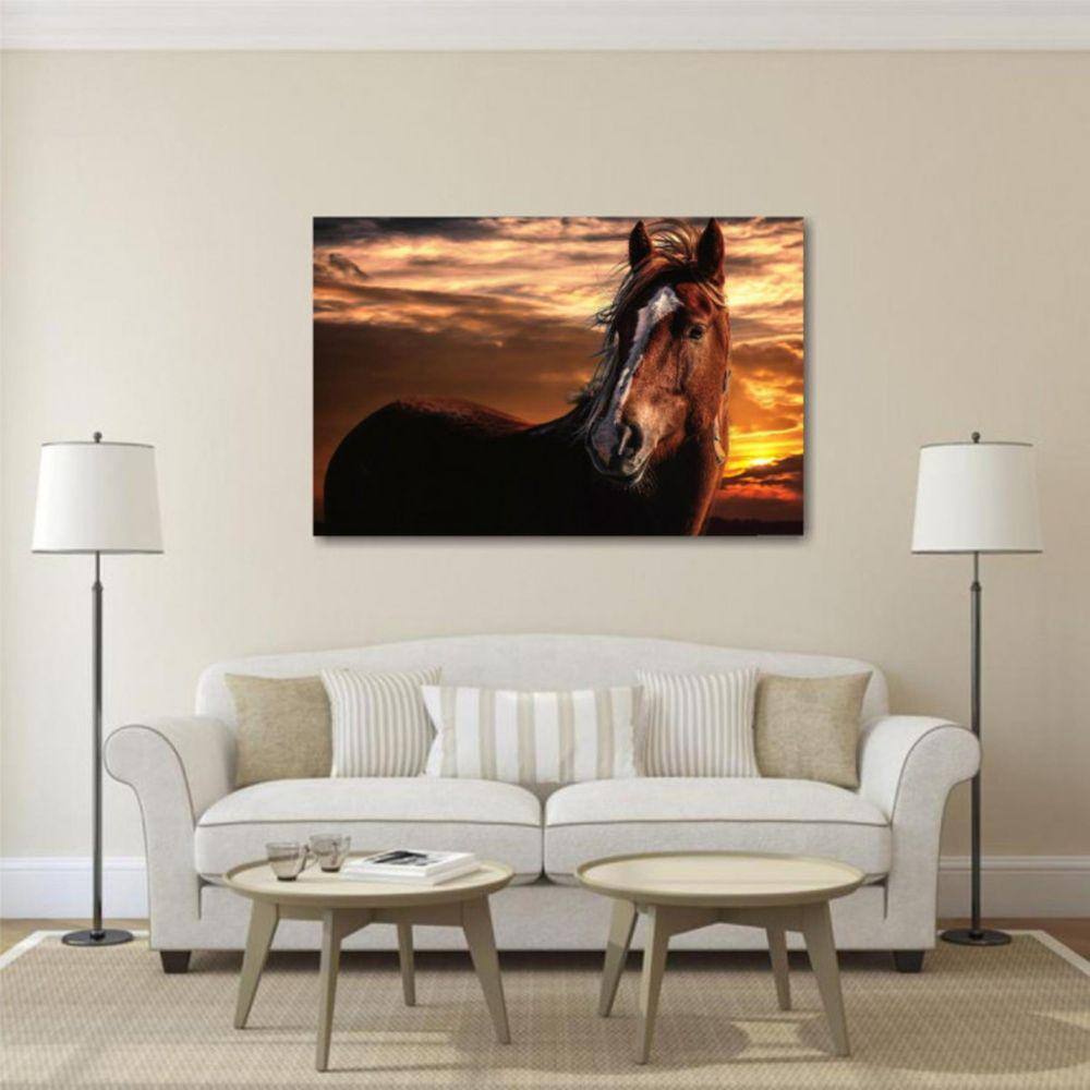 Quadro Cavalo Marrom decorativo Para Sala Quarto Escritório 1