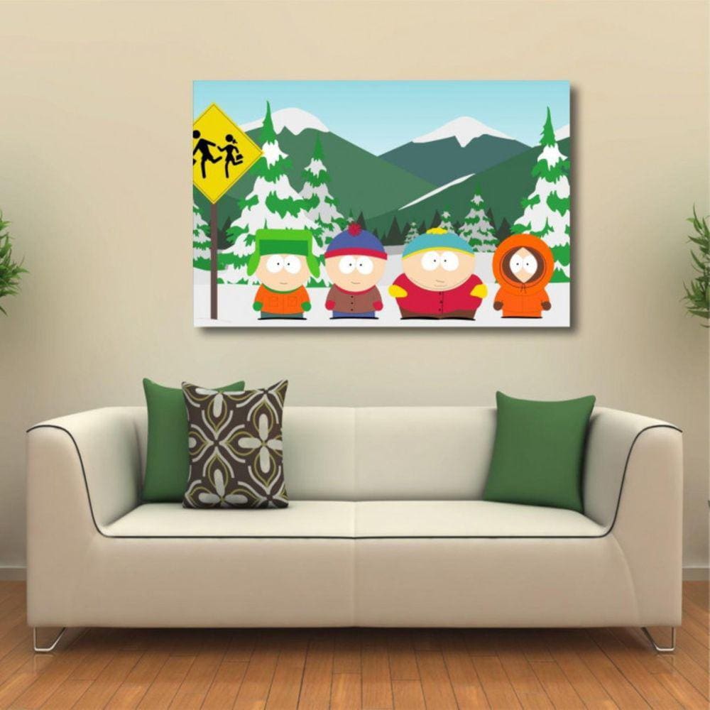 Quadro South Park decorativo com Tela em Tecido