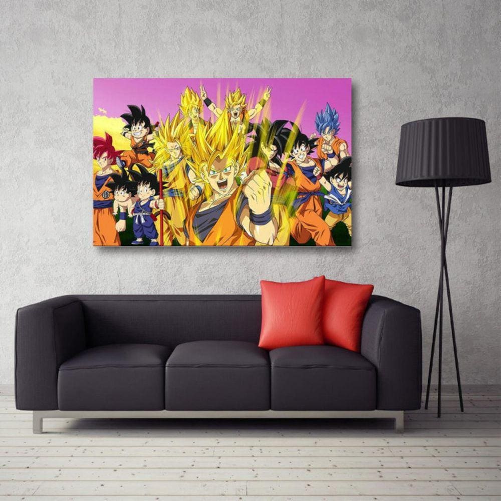 Quadro decorativo Dragon Ball com Tela em Tecido