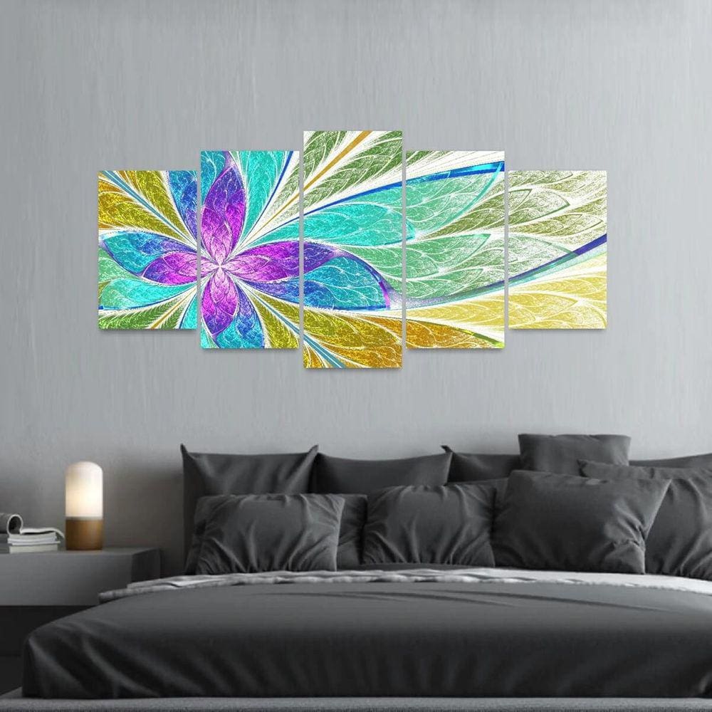Quadro decorativo Flor Abstrato Para Sala Quarto Escritório