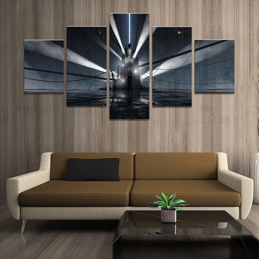 Quadro Decorativos Jogos Walpaper com 5 peças 130x65 m7