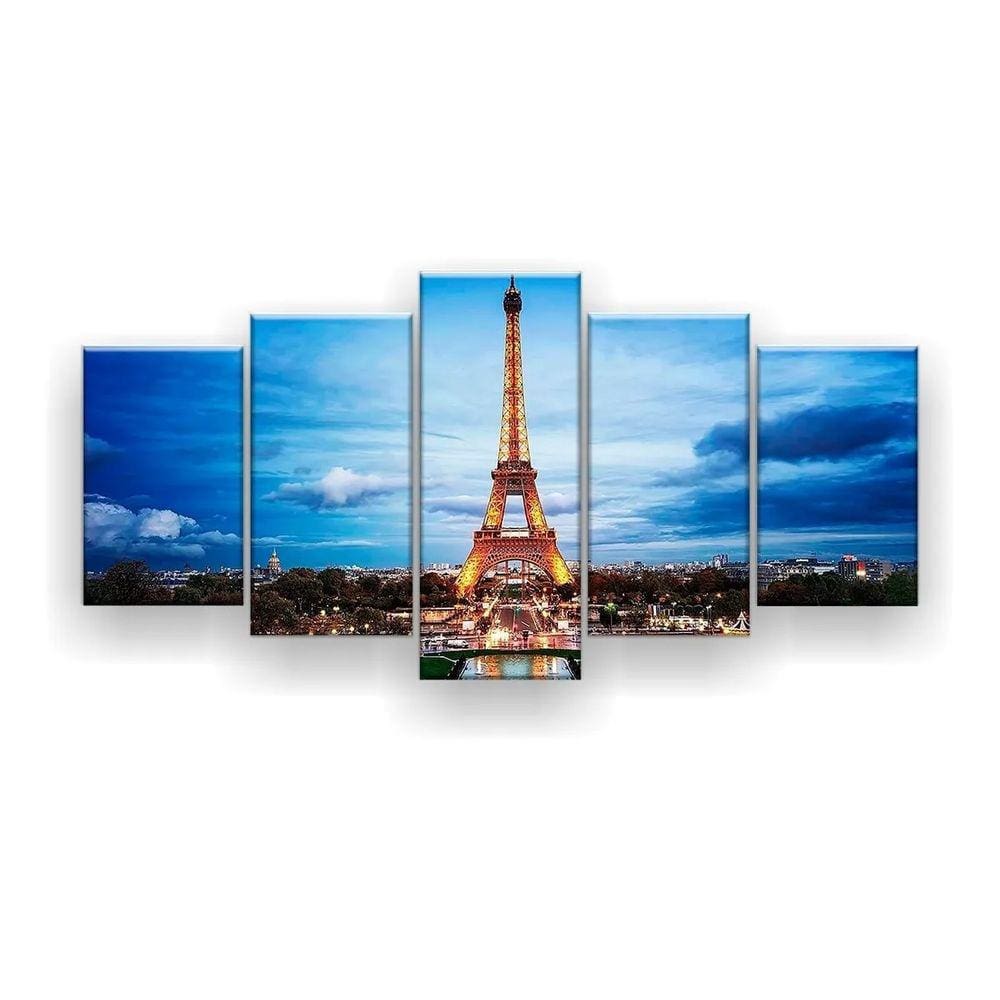 Quadro Decorativo Torre Eiffel Paris 129x61 Sala Quarto