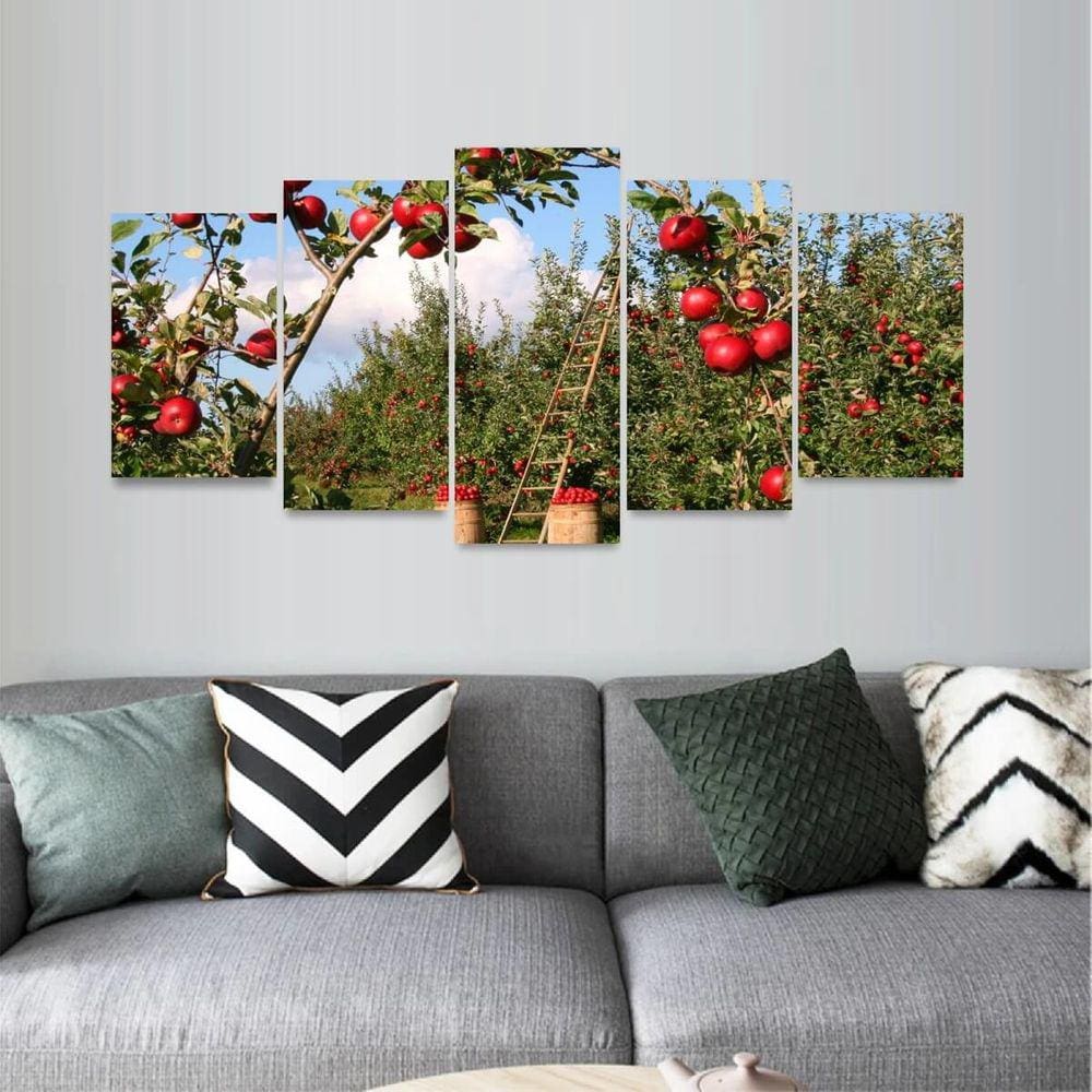 Quadro Pomar de Maçãs Mosaico Para Sala Restaurantes