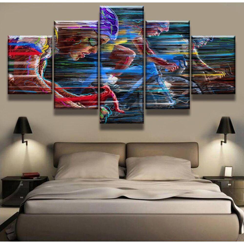 Quadro Decorativos Pinturas com 5 peças 130x65